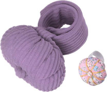 HARFINGTON Wrist Pin Cushions, Sewing Needle Pin Cushion Adjustable Strap with Elastic Strap Finger Ring Pincushions Fit All Wrist Sizes for Sewing Quilting Needlework DIY Crafts, Purple/Pink