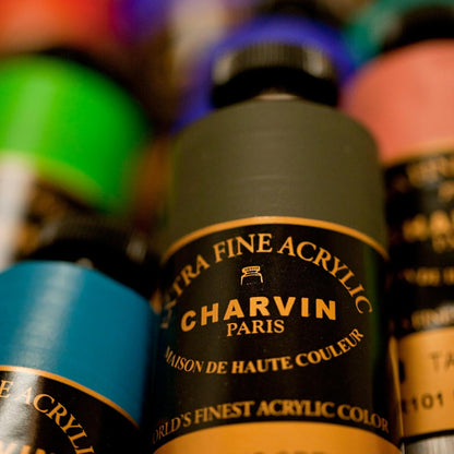 Charvin Extra Fine Professional Acrylic Paint - Payne's Grey, 60ml Tube, Triple-Milled, Lightfast Pigments, Open Stock Artist Acrylic Paints in Nature-Inspired Hues