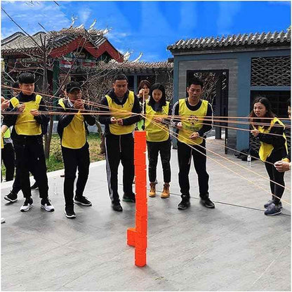 Team Building Block Tower Game, No-Assembly Team Tower Challenge Kit - Indoor/Outdoor Leadership Development Game(Green,10PCS)