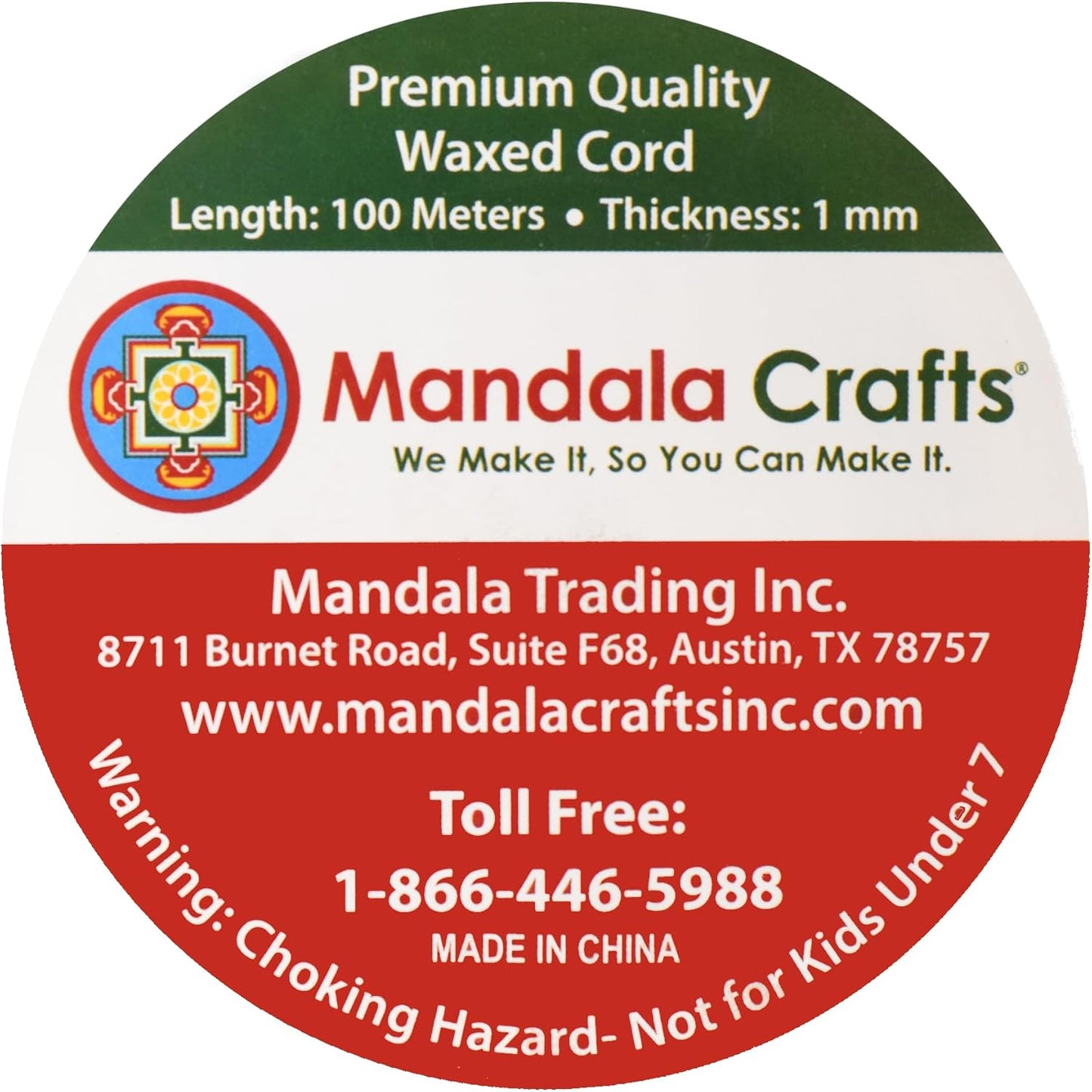 Mandala Crafts 1mm 109 Yards Navy Blue Cotton Waxed Cord for Jewelry Making Bracelet Cord Waxed String - Beading String Thread Jewelry Cords for Necklaces String