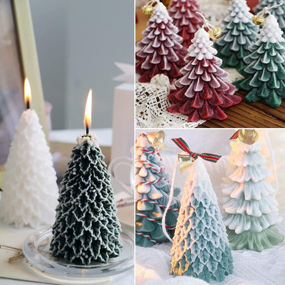 Christmas Tree Silicone Mold 3D Candle Molds for Making Tree Shaped Silicone Epoxy Resin Mold 3D Christmas Pine Tree Silicone Mold for Epoxy Resin Casting DIY Aromatherapy Candles Wax Gift Decoration
