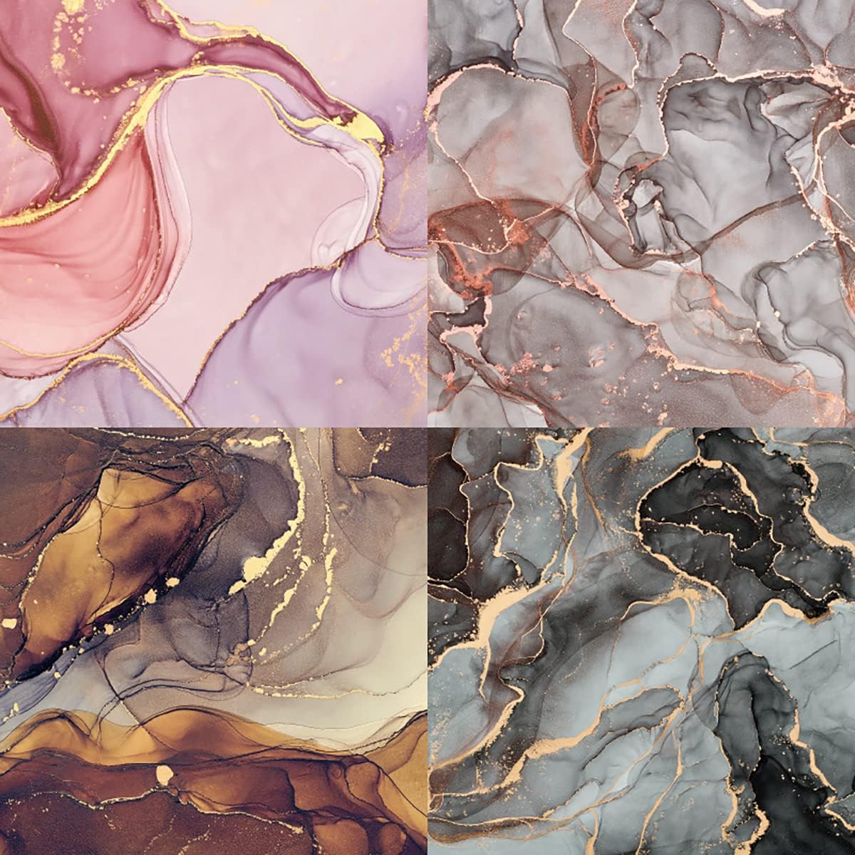 YASMEN Single-Sided Scrapbook Paper Pad, Marble Pattern Bronzing Cardstock, 6"6" Designer Themed Art Kits, Bullet Junk Journal Craft Decopodge - 24 Sheets - Crafty Corner
