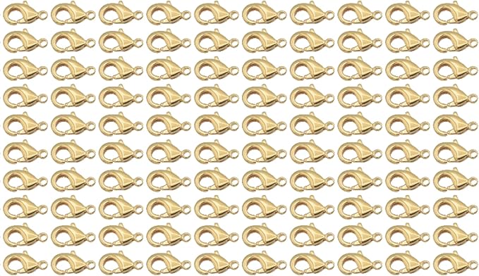 Gold Filled Alternative Findings 18K Lobster Clasps - Multi-Size Pack Secure and Elegant Jewelry Fasteners 6x10mm