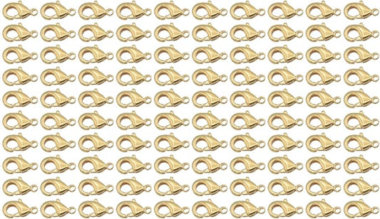 Gold Filled Alternative Findings 18K Lobster Clasps - Multi-Size Pack Secure and Elegant Jewelry Fasteners 6x10mm