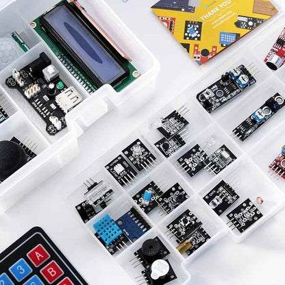 ELEGOO Upgraded 37 in 1 Sensor Modules Kit with Tutorial Compatible with R3 MEGA 2560 Nano