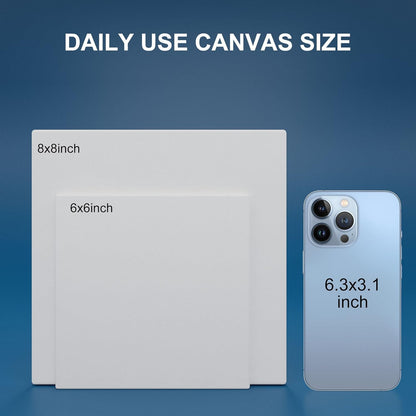 Artkey Canvas Panels 6x6 Inch 12-Pack, 10 oz Primed 100% Cotton White Blank Canvases for Painting, Square Flat Canvas Board for Oil Acrylics Watercolor & Tempera Paints