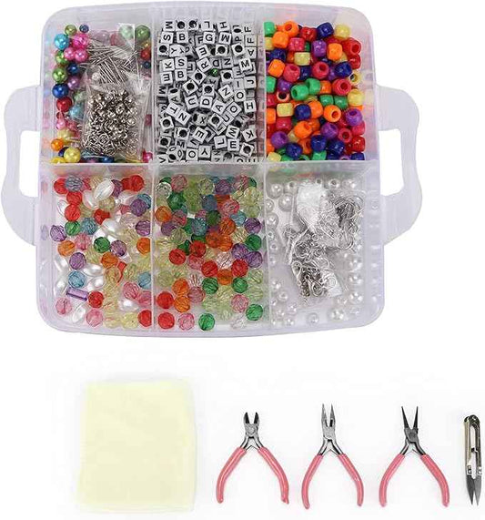 SparkFeng 1170Pcs Jewelry Making Kit, Stainless Steel Beads and Tools Set for DIY Bracelet Earring Necklace Repair, Includes Storage Box with Handle for Adults and Beginners