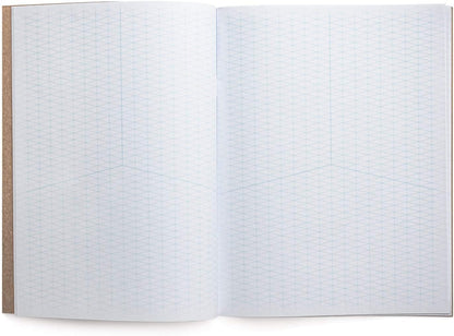 KOALA TOOLS | Isometric Graph Paper Notebook (1 Unit) | 7.5" x 9.75", 60 pp. - Kraft Cover Isometric Grid Drawing Pads - Suitable for Industrial, Architectural, Interior Design