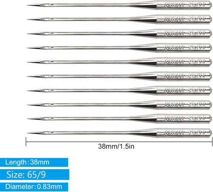 50PCS Embroidery Sewing Needles for Brother Machine Needles Size 65/9 130/705H HAx1 Sewing Needles Machine for Brother Sewing Machine