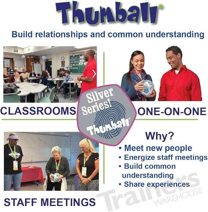 Trainers Warehouse 6" Thumball Collection, 32 Prompts for Conversation, Team Building, Relationship and Training