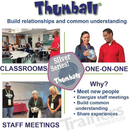 Trainers Warehouse 6" Thumball Collection, 32 Prompts for Conversation, Team Building, Relationship and Training