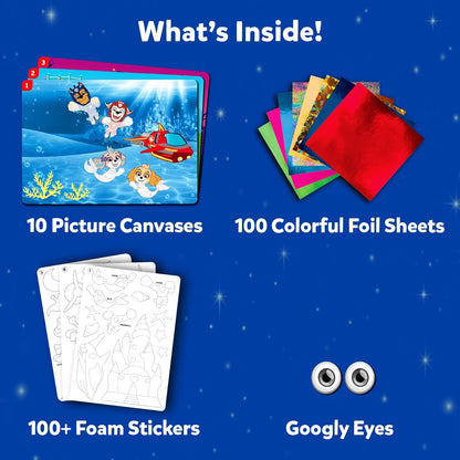 Skillmatics Foil Fun - PAW Patrol, Mess-Free Art & Craft Kits for Kids, DIY Creative Activity, Travel Toys, Christmas Gifts for Fans of Chase, Marshall, Skye, Girls, Boys, Ages 4, 5, 6, 7, 8 and Up