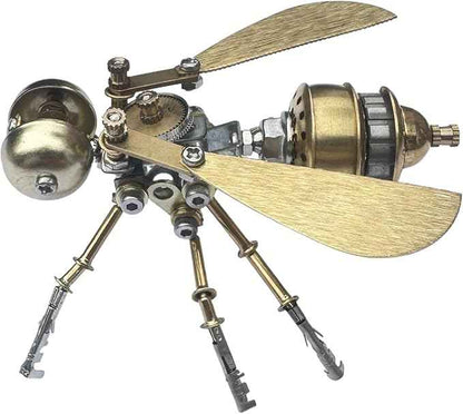 3D Steampunk Metal Puzzle Insects Model Bug Mechanical Making Kit,DIY Projects Craft Kits for Adults,Hobby Kit Funny Ideas Birthday (Little Bee -B)