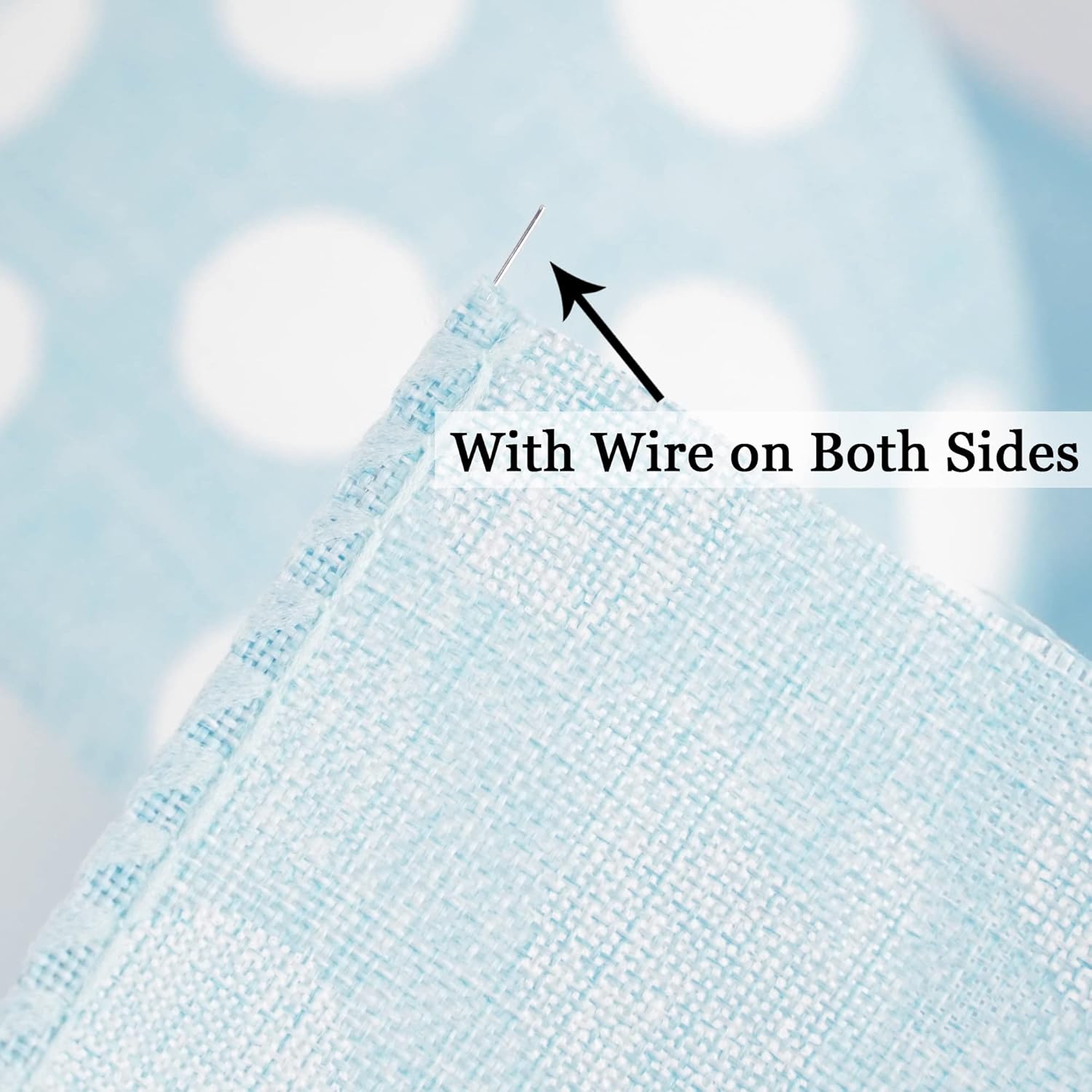 MEEDEE Blue Burlap Ribbon 2.5 Inch with White Polka Dot Blue White Wired Ribbon for Baby Boy Wreaths and Showers, 10 Yards - Crafty Corner
