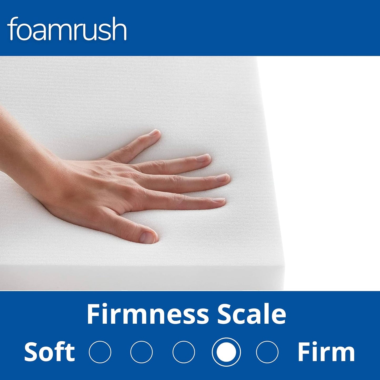 FoamRush 4" x 24" x 24" Gel Memory Foam Upholstery Square Cushion Medium Firm (Chair & Wheelchair Seat Cushion Replacement, Square Foam Dining Chairs, Couch, Sofa, Rubber Padding) - Crafty Corner