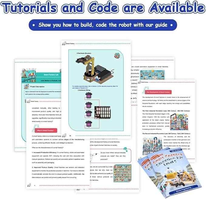 ACEBOTT 3-in-1 ESP32 IoT Control Smart Factory Starter Kit, Electronics Programming Kit Compatible with Arduino Scratch Online Tutorials, School DIY Education Solution Series STEAM Set for Teens 12+