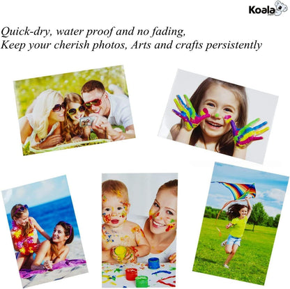 Koala Ultra Premium Photo Paper 4x6 In Glossy Photo Printer Paper for Inkjet Printer Water Resistant 50 Sheets 72lb