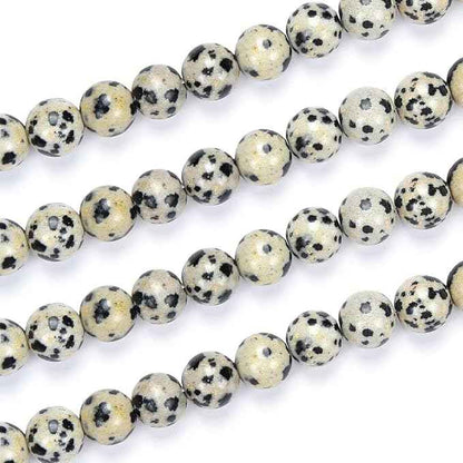 70pcs Adabele Natural Dalmatian Jasper Healing Gemstone 10mm (0.39 inch) Round Loose Beads Gem Stone Spacer for Craft Jewelry Making GF17-10