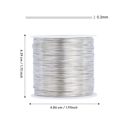 328 Feet 28 Gauge Craft Wire - Silver Plated Thin Brass Wire, Soft Metal, Bulk for Jewelry Making - Crafty Corner