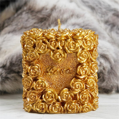 3D Rose Silicone Candle Molds Soap Molds Lovely Wedding Candle Molds Fondant Cake Moulds for Birthday Valentine's Day Wedding