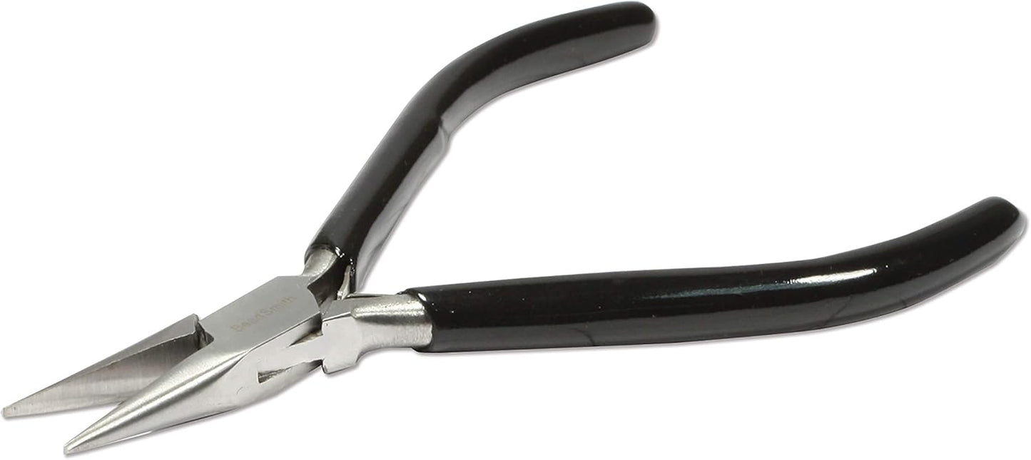 The Beadsmith Chain Nose Pliers – Extra Fine Tips – 4.5 inches (114mm) – PVC Grip Handle with Double Leaf Springs – Jewelry Making Tool for Creating Bracelets, Earrings and Necklaces - Crafty Corner