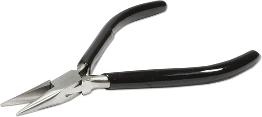 The Beadsmith Chain Nose Pliers – Extra Fine Tips – 4.5 inches (114mm) – PVC Grip Handle with Double Leaf Springs – Jewelry Making Tool for Creating Bracelets, Earrings and Necklaces - Crafty Corner