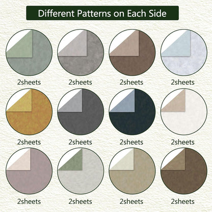 Scrapbook Paper 12x12 Solid Colors, 24 Sheets Earth Tones Crafting Papers, Double-Sided Patterned Decorative Paper Assorted Colors for Origami Classroom Crafting Projects (Earth Tone, 12x12 in) - Crafty Corner