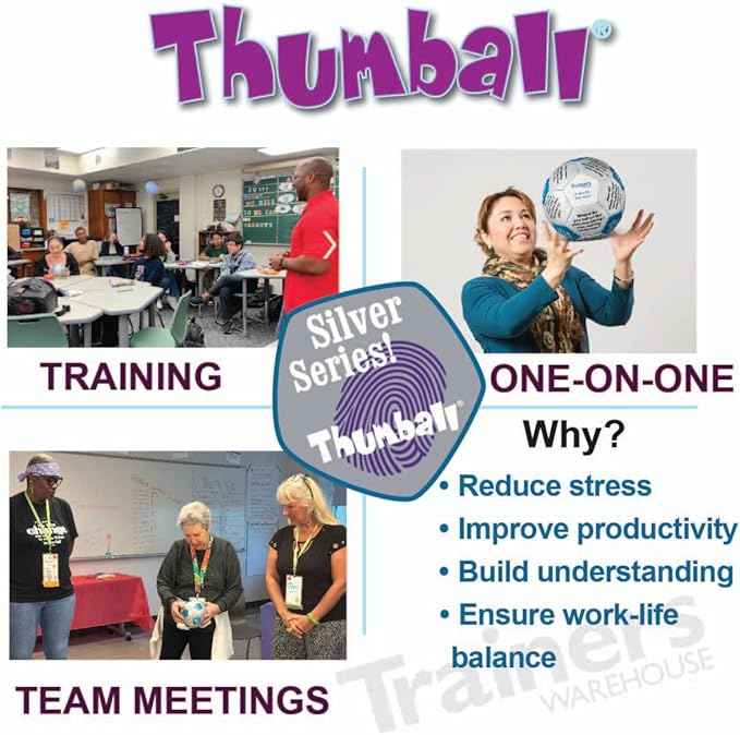 Trainers Warehouse 6" Thumball Collection, 32 Prompts for Conversation, Team Building, Relationship and Training
