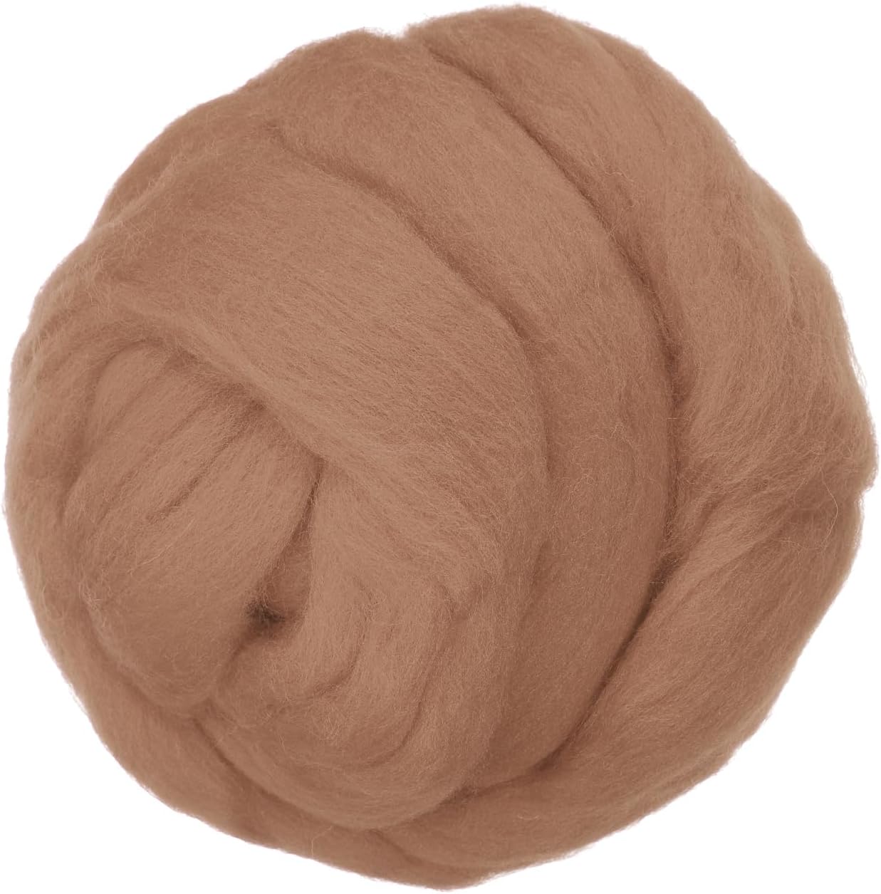 PATIKIL Wool Roving Yarn, 150G/5.3OZ Soft Felting Wool Pure Chunky Roving Yarn Bulk for Needle Felting Knitting Blanket Spinning Weaving DIY Craft, Dark Khaki