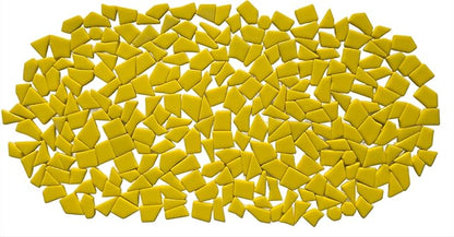 Irregular Glass Mosaic Tiles Bulk 500g Glossy and Iridescent Mosaic Glass Tiles for DIY Projects and Arts and Crafts Solid Colors and Mixes (Glossy Yellow)