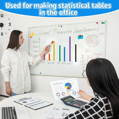 12 Rolls Magnetic Tape Roll Thin Strips, 1/4 Inch x 33 Feet Magnetic Board Dividers Whiteboard Graphic Decorative Tape Marking Line for Classroom Office Art Accessories