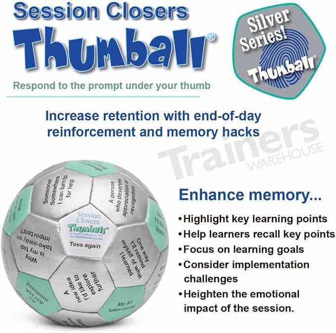 Trainers Warehouse 6" Thumball Collection, 32 Prompts for Conversation, Team Building, Relationship and Training