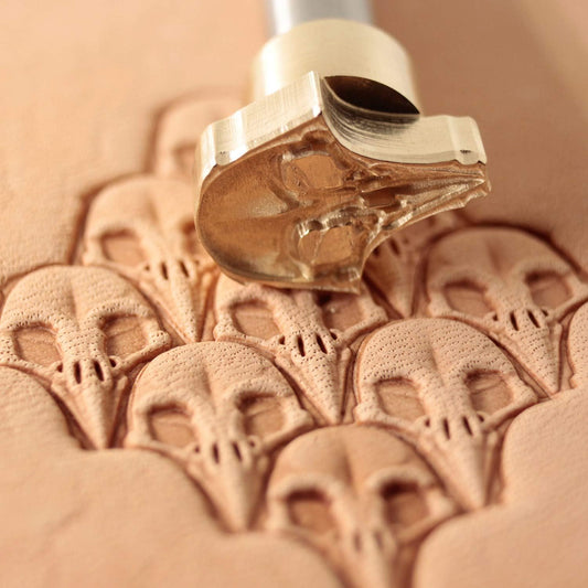 DandS ltd Leather Stamp Tool, Raven Skull, Professional Steel Craft Tool for Leatherworking, Embossing, Carving & Stamping Leather Projects, Belts Wallets & DIY Projects Compatible with Mallet #358