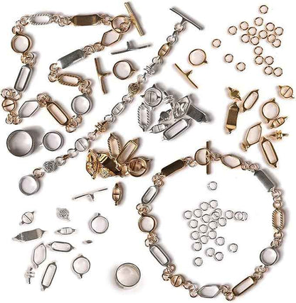 PotomacBeads Jewelry-Making Kit - Infinite Links for Customizable Premium Jewelry | Real European Silver & 24kt Gold Plated