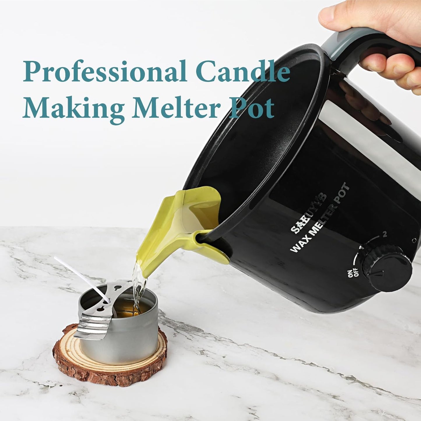 SAEUYVB Candle Making Kit with Wax Melter,Candle Making Supplies,Electric Wax Melter for Adults Beginners with Silicone Nozzle,Thermometer,Stirring Spoon, Silicone Pad,Instructions - Crafty Corner