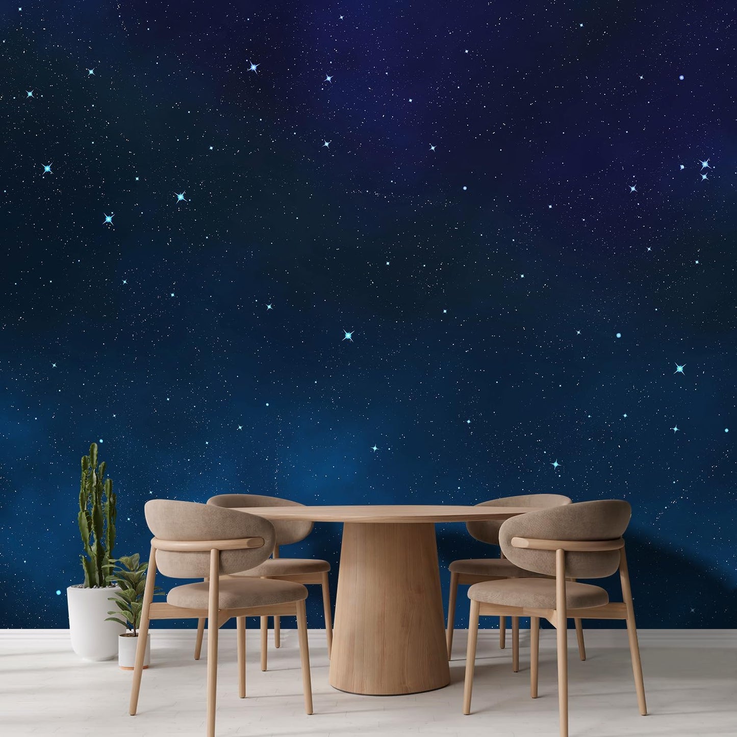 wall26 Wall Sticker/Wall Mural Beautiful Scenery of The Starry Night, Not Peel and Stick, Non-Woven Wallpaper Decorative for Bedroom, Living Room,Office - 132x120 inches