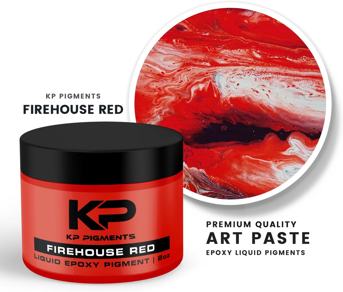 Epoxy Pigment Paste for Epoxy Resin, Tint/Pigment Paste with Spoon for Arts and Crafts, Jewelry, Resin Woodworking and More! (Firehouse Red)