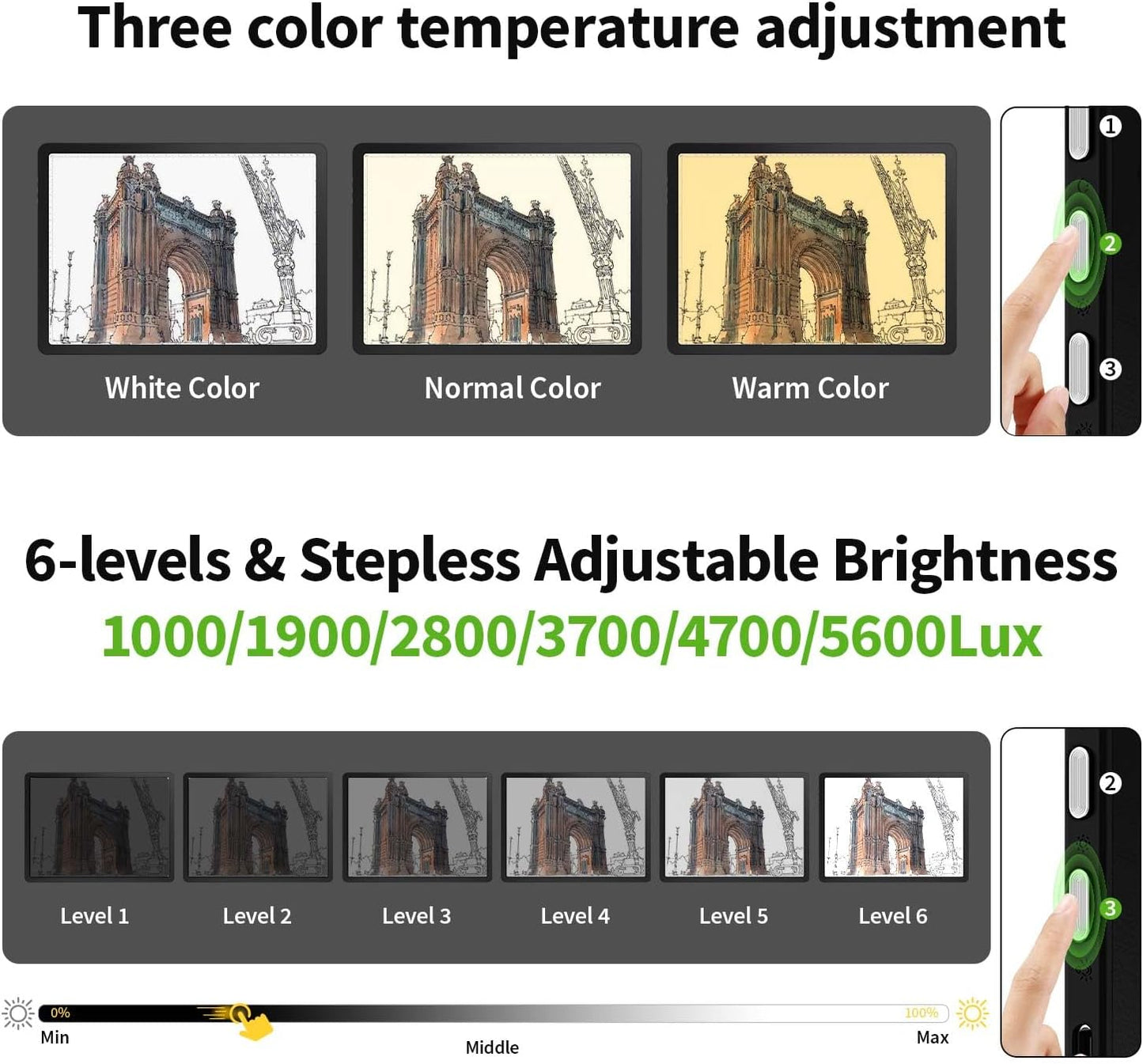 Zocelight Rechargeable A3 Tracing Light Box with Padded Case,Diamond Art Light Board with 4 Magnets,Wireless Light Pad for Diamond Painting,Ultra Bright Light Table for Drawing, Sketching(Black)