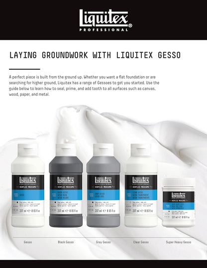 Liquitex Professional Gesso Surface Prep Medium, 1.89L (64-oz), White