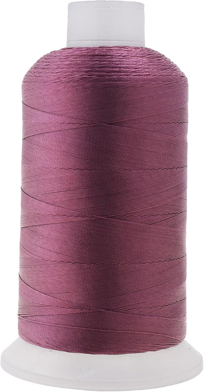 Mandala Crafts Mauve Heavy Duty Thread -1500 Yds Tex 90 Thread for Sewing Drapery Jeans Leather Hair - Bonded Polyester for Outdoor Marine Upholstery
