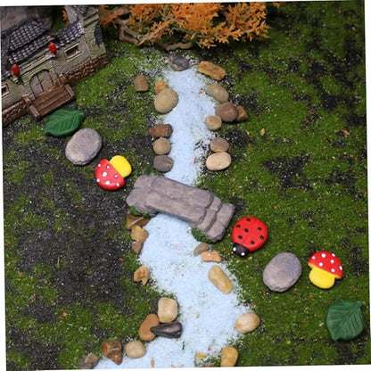 DIY Mini Mushroom Pedal Ornament Fairy Garden Decor for Outside Stepping Stone Kit