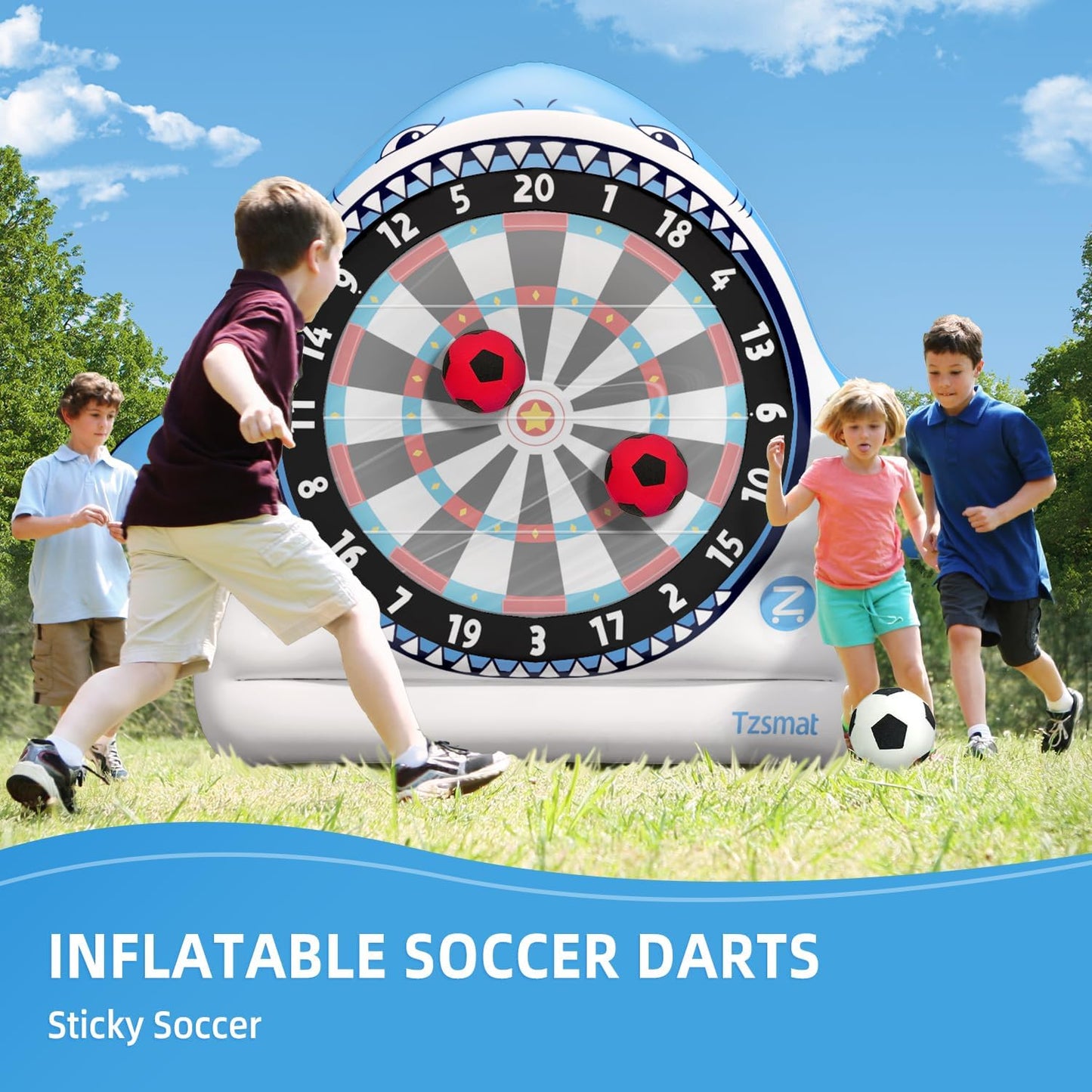 Inflatable Game Outdoor Giant Dartboard for Soccer Large Carnival Games Giant Outdoor Game-Fun Sports Games for Kids Adults, Backyard, Garden, Party, Summer Outdoor Play