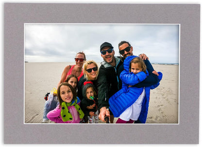 5x7 Mat for 8.5x11 Frame - Precut Mat Board Acid-Free Charcoal 5x7 Photo Matte Made to Fit a 8.5x11 Picture Frame, Premium Matboard for Family Photos, Show Kits, Art, Picture Framing, Pack of 10 Mats