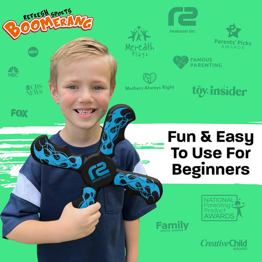 Outside Toys Boomerang For 5+ Year Boys Toys & Games - Soft Kid Toys Indoors or Outdoors - Toys For Kids Ages 4-8 - 5 Year Old Birthday Gift Cool Toddler Toys