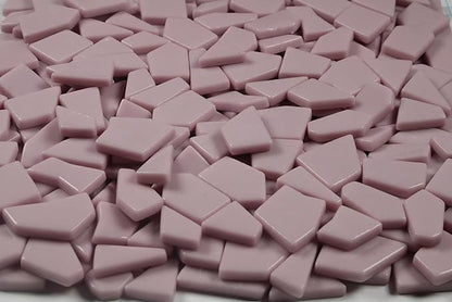 Irregular Glass Mosaic Tiles Bulk 500g Glossy and Iridescent Mosaic Glass Tiles for DIY Projects and Arts and Crafts Solid Colors and Mixes (Glossy Light Pink)