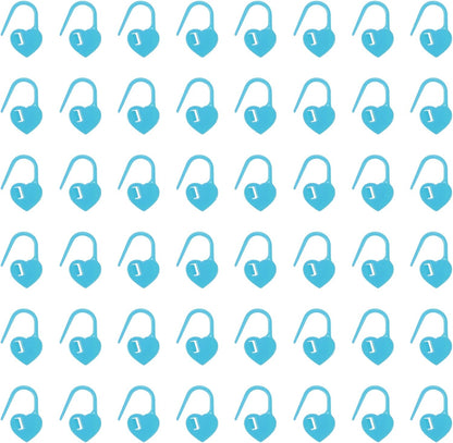 uxcell 200pcs Stitch Markers for Crocheting, Heart Shaped Crochet Marker Needle Clip Counter for Knitting Clothing Tag DIY Craft,Blue