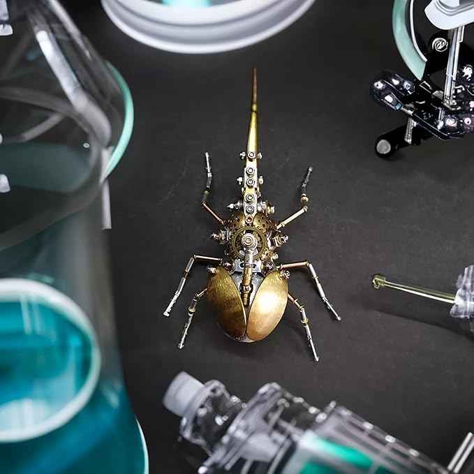 3D Metal Puzzles, Steampunk Bug Sculpture Hercules Beetle Mechanical Insects Model,Metal Building Hobby kit DIY Projects, Fun for Birthday (Aristolochia)
