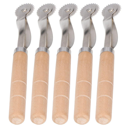 Oumefar 5Pcs Tracing Wheel Paper Perforator Tracing Wheel Serrated Tracing Wheel Serrated Tracing Wheel for Punching Marking, Sewing Tracing Wheel for Sewing Patterns