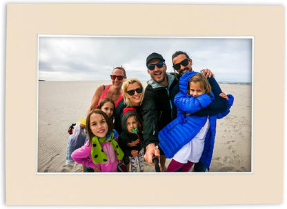 Poster Palooza 11x14 Mat Bevel Cut for 8.5x11 Photos - Acid Free Cream Precut Matboard - For Pictures, Photos, Framing - 4-ply Thickness