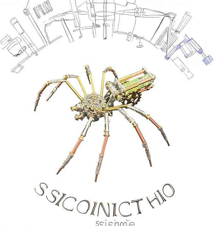 Steampunk Mechanical Insect Spider Model Hobby Kit,DIY Projects Metal Building 3D Metal Puzzles Gifts for Birthday, Ideas(Mechanical Spider F)